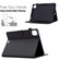 iPad Pro 11 2024 Solid Color Fiber Texture Smart Tablet Leather Case - Black