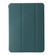 iPad Pro 11 2024 Three-fold Holder Flip Tablet Leather Case - Dark Green