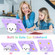 iPad Air 11 2024 Cat Holder Silicone Hybrid PC Tablet Case with Strap - Purple