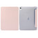 iPad Air 11 2024 3-folding Electric Pressed Skin Texture Leather Tablet Case - Light Pink