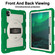 iPad Air 11 2024 Silicone Hybrid PC Shockproof Tablet Case with Shoulder Strap - Classic Green