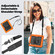 iPad Air 11 2024 Silicone Hybrid PC Tablet Case with Shoulder Strap - Orange