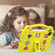 iPad Air 11 2024 Handle Kickstand Children EVA Shockproof Tablet Case - Yellow