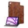 iPad Air 11 2024 Embossed Tiger Pattern Leather Tablet Case - Brown