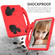 iPad Air 11 2024 Children EVA Shockproof Tablet Case with Thumb Bracket - Red