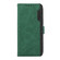 iPhone 14 Plus ABEEL Color Block Magnetic RFID Leather Phone Case - Green-Black