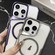 iPhone 14 Plus Blade Electroplating Frosted MagSafe Magnetic Phone Case - Purple