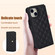 iPhone 14 Plus Crossbody Multifunction Rhombic Leather Phone Case - Black