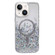 iPhone 14 Plus Gradient Glitter MagSafe PC Hybrid TPU Phone Case - Gradient Silver