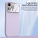 iPhone 14 Plus Large Window Acrylic Lens Film + Liquid Silicone Full Coverage Phone Case - Gray