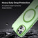 iPhone 14 Plus MagSafe Frosted Translucent TPU + PC Full Coverage Phone Case - Green