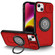 iPhone 14 Plus Sliding Camshield TPU Hybrid PC Magnetic Holder Phone Case - Red