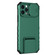 iPhone 14 Plus Stereoscopic Holder Sliding Camshield Phone Case - Green