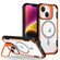 iPhone 14 Plus Transparent Acrylic MagSafe Lens Holder Phone Case - Orange