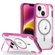 iPhone 14 Plus Transparent Acrylic MagSafe Lens Holder Phone Case - Pink