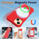 iPhone 14 Plus Wave Texture MagSafe Magnetic Liquid Silicone Phone Case - Red