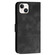 iPhone 14 Plus YX0080 Grid Butterfly Embossed Pattern Flip Leather Phone Case with Lanyard - Black