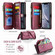 iPhone XR CaseMe C36 Card Slots Zipper Wallet RFID Anti-theft Leather Phone Case - Wine Red