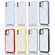 iPhone 14 Plus 2 in 1 Colorful Frame Transparent Magnetic Phone Case - Red