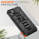 iPhone 14 Plus Armor Shockproof TPU + PC Magnetic Protective Phone Case with Holder - Black