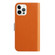 iPhone 14 Plus Candy Color Litchi Texture Leather Phone Case - Orange