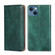 iPhone 14 Plus Gloss Oil Solid Color Magnetic Leather Phone Case - Green