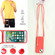 iPhone 14 Plus Wheat Straw Material + TPU Shockproof Phone Case with Neck Lanyard - Red