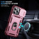 iPhone 16 Pro Max Sliding Camshield TPU + PC Phone Case with Holder - Pink+Rose Red