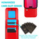 iPhone 16 Pro Max Solid Color Card Slots Bracket PU Phone Case - Red