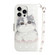 iPhone 16 Pro 3D Colored Horizontal Flip Leather Phone Case - Cute Cat