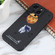 iPhone 16 Pro Astronaut Pattern Silicone Straight Edge Phone Case - Planet Landing-Black