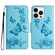 iPhone 16 Pro Butterfly Embossed Flip Leather Phone Case - Blue