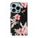 iPhone 16 Pro Colored Drawing Marble Pattern Leather Phone Case - Azalea