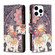 iPhone 16 Pro Colored Drawing Pattern Zipper Phone Leather Case - Flower Elephant