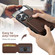 iPhone 16 Pro Suteni H18 Cross Grain MagSafe Wallet Leather Phone Case - Brown