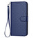 iPhone 16 Pro YX0070 Carbon Fiber Buckle Leather Phone Case with Lanyard - Royal Blue