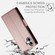 iPhone 16 Plus Side Buckle Magnetic Frosted Leather Phone Case - Rose Gold