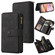 iPhone 16 Plus Skin Feel Multi Card Slots Zipper Wallet Leather Phone Case - Black