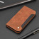 iPhone 16 Plus Skin Feel Splicing Leather Phone Case - Brown