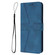 iPhone 16 Plus Triangle Solid Color Leather Phone Case - Blue