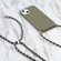 iPhone 16 Plus Wheat Straw TPU Shockproof Phone Case with Neck Lanyard - Dark Green