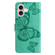 iPhone 16 3D Butterfly Embossed Pattern Flip Leather Phone Case - Green