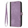 iPhone 16 Side Buckle Double Fold Hand Strap Leather Phone Case - Purple