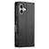 iPhone 16 Side Buckle Magnetic Frosted Leather Phone Case - Black