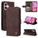 iPhone 16 Skin Feel Life Tree Leather Phone Case - Brown