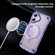 iPhone 16 Skin Feel TPU + PC MagSafe Magnetic Phone Case - Transparent Purple