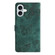 iPhone 16 Skin-feel Embossed Butterfly Leather Phone Case - Green