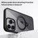 iPhone 16 Transparent MagSafe Magnetic Rotating Ring Holder Phone Case - Black