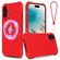 iPhone 16 Wave Texture MagSafe Magnetic Liquid Silicone Phone Case - Red