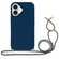 iPhone 16 Wheat Straw Material + TPU Phone Case with Lanyard - Blue